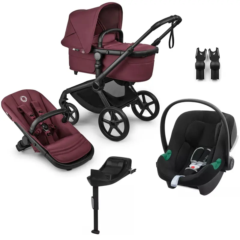 Bugaboo Fox 5 Renew Cybex Travel System In Dark Cherry 1