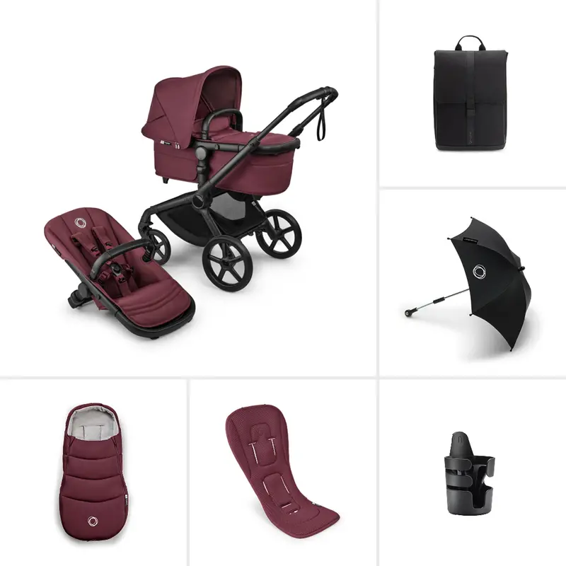 Bugaboo Fox 5 Renew Essential Bundle In Dark Cherry 1