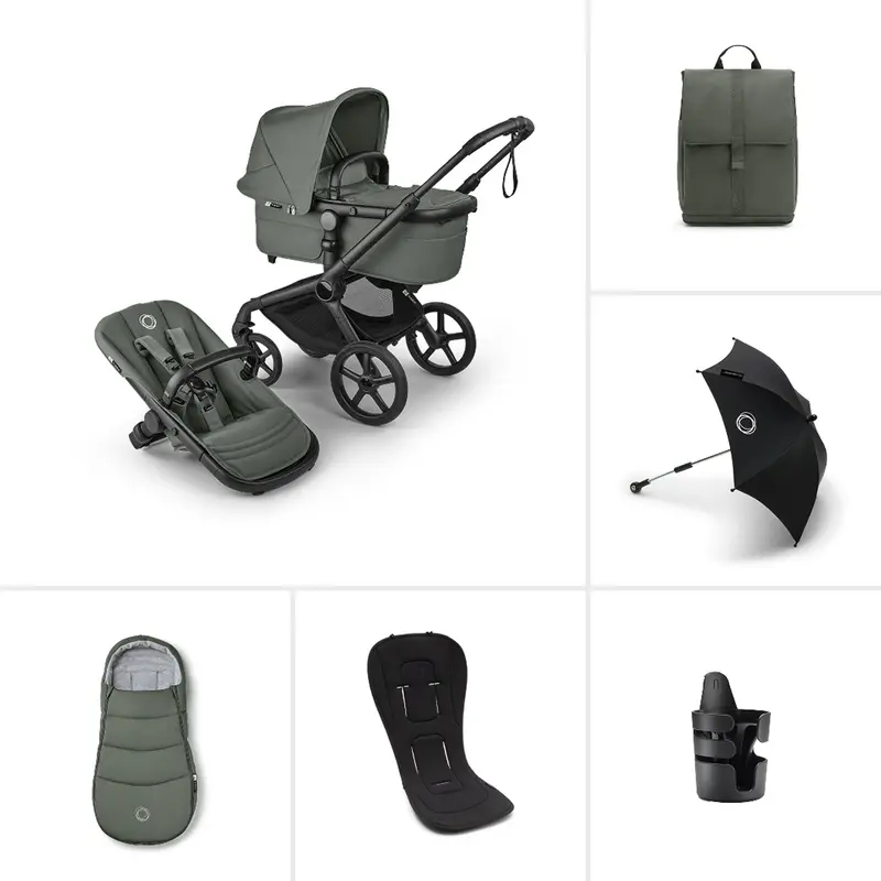 Bugaboo Fox 5 Renew Essential Bundle In Forest Green 1