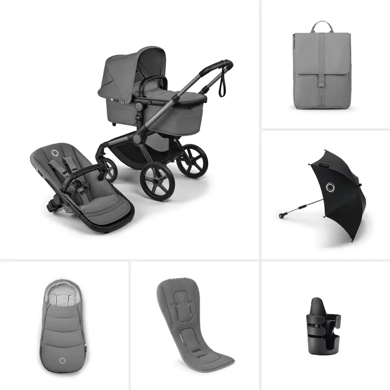 Bugaboo Fox 5 Renew Essential Bundle In Moon Grey 1