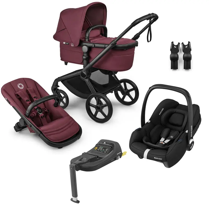 Bugaboo Fox 5 Renew Maxi-Cosi Travel System In Dark Cherry 1