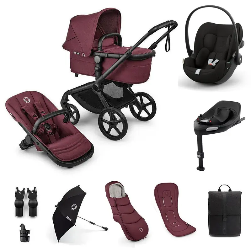 Bugaboo Fox 5 Renew Ultimate Cybex Bundle In Dark Cherry 2