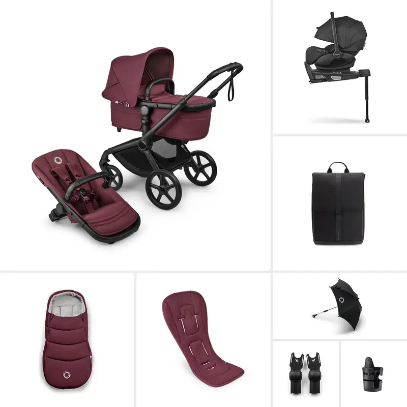 Bugaboo Fox 5 Renew Ultimate Newborn Bundle In Dark Cherry 1