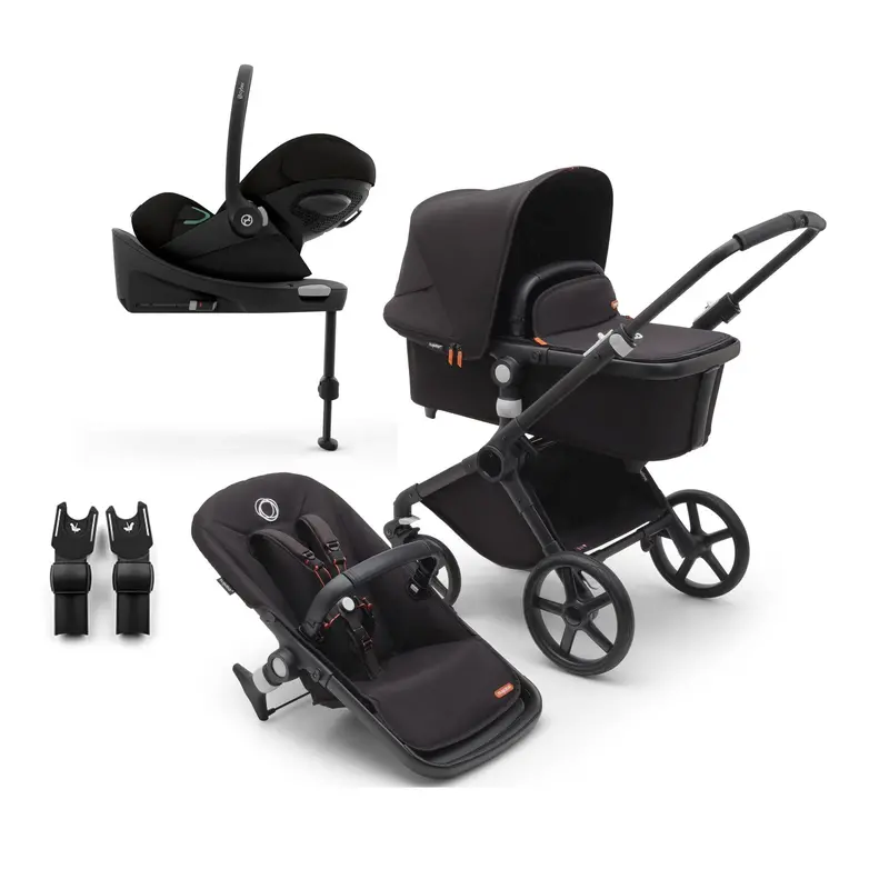 Bugaboo Fox Cub Cybex Travel System In Black/Midnight Black 2