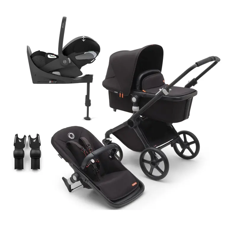 Bugaboo Fox Cub Cybex Travel System In Black/Midnight Black 3