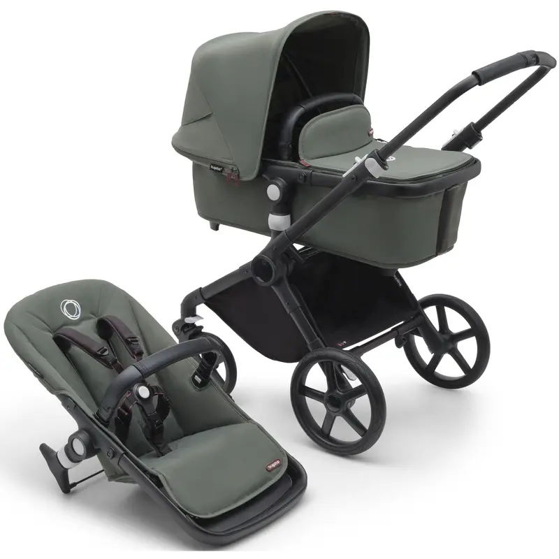 Bugaboo Fox Cub In Black/Forest Green 1