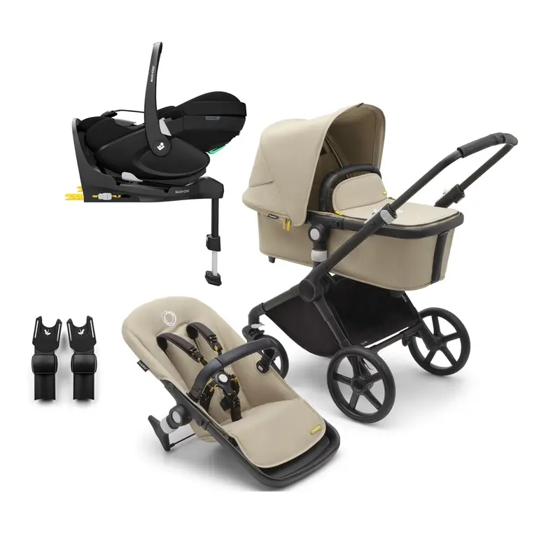 Bugaboo Fox Cub Maxi-Cosi Travel System In Black/Desert Beige 3