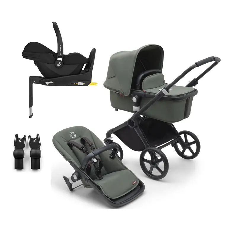 Bugaboo Fox Cub Maxi-Cosi Travel System In Black/Forest Green 1