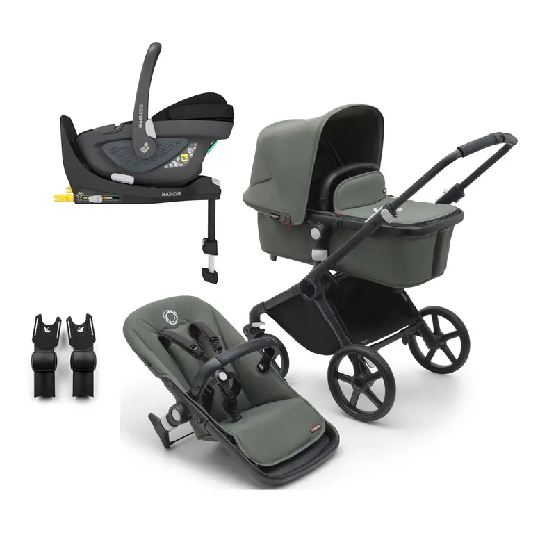 Bugaboo Fox Cub Maxi-Cosi Travel System In Black/Forest Green 2