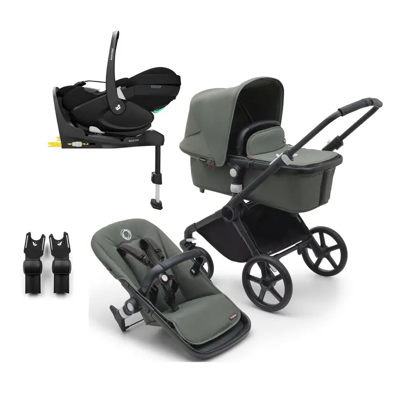 Bugaboo Fox Cub Maxi-Cosi Travel System In Black/Forest Green 3