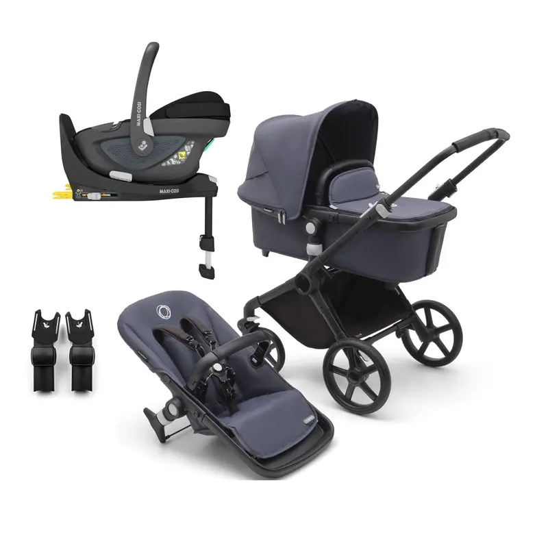 Bugaboo Fox Cub Maxi-Cosi Travel System In Black/Stormy Blue 2