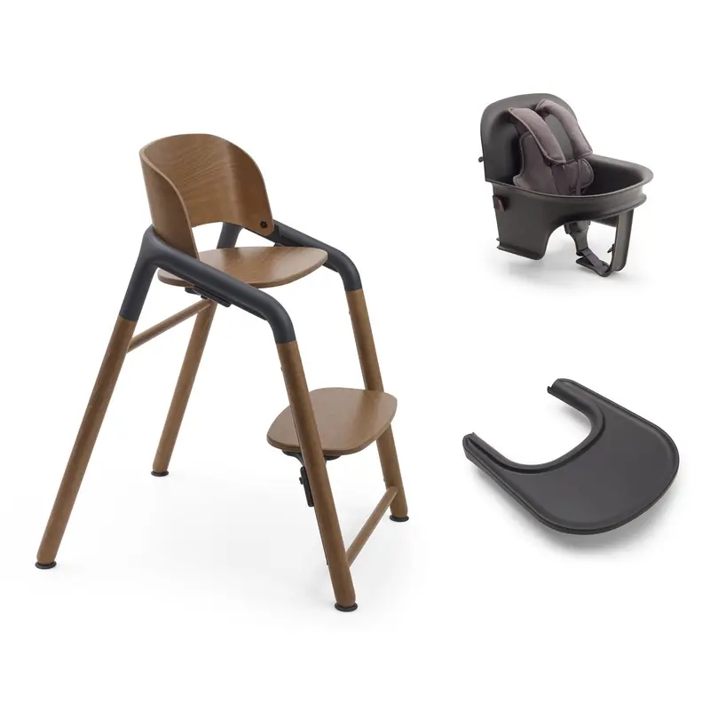 Bugaboo Giraffe Complete High Chair Bundle In Wood Grey 1
