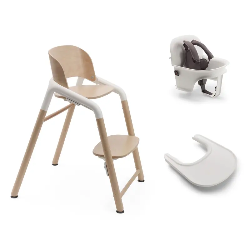 Bugaboo Giraffe Complete High Chair Bundle In Wood White 1
