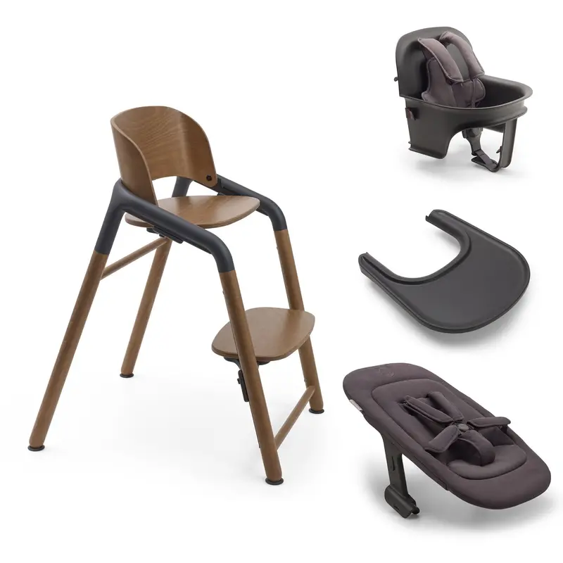 Bugaboo Giraffe Ultimate High Chair Bundle In Wood Grey 1