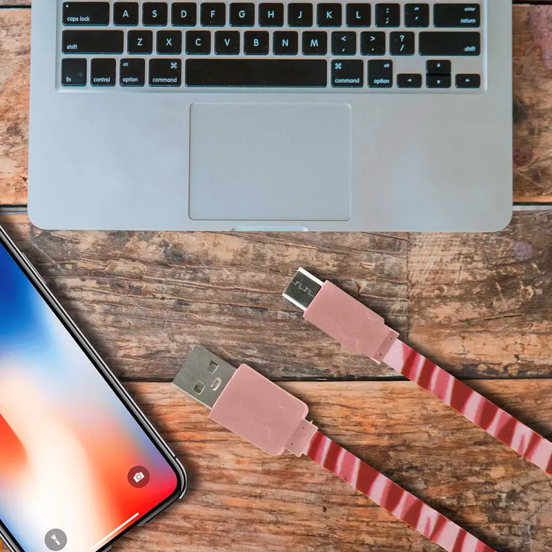 Cable Usb Tipo C, Color Rosa 1