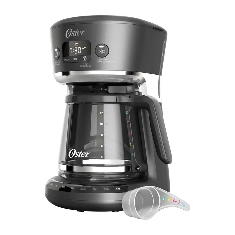 Cafetera Programable Oster Con Sistema De Medición 12 Tazas Negra Bvstrf100 2