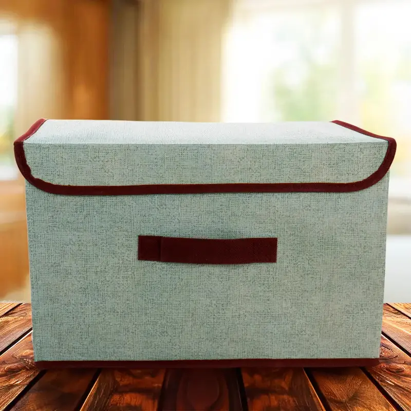 Caja Cuadrada Con Tapa Para Almacenamiento, Color Verde 2