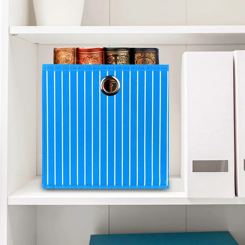 Caja Cuadrada Para Almacenamiento, Non Woven, Color Turquesa 2
