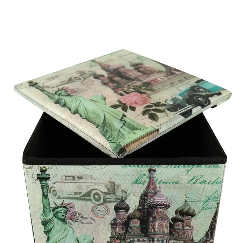 Caja Cuadrada Para Almacenamiento, Organizador Non Woven New York 2