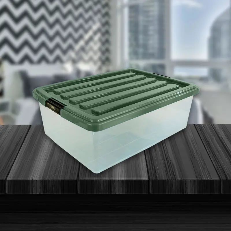 Caja De Almacenamiento Goliat, 32 L, 1 Pieza, Color Verde Militar 1
