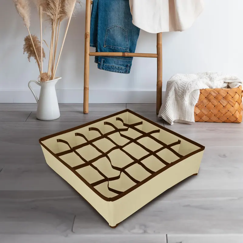 Caja De Almacenamiento, Non Woven, Color Beige 1