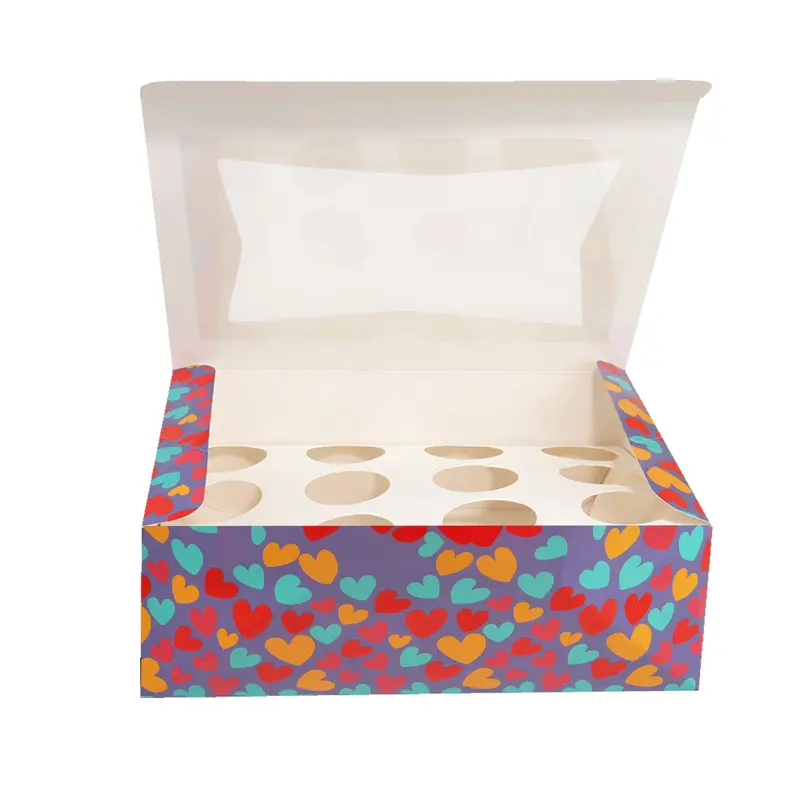 Caja De Cartón Love Para Cupcakes 2