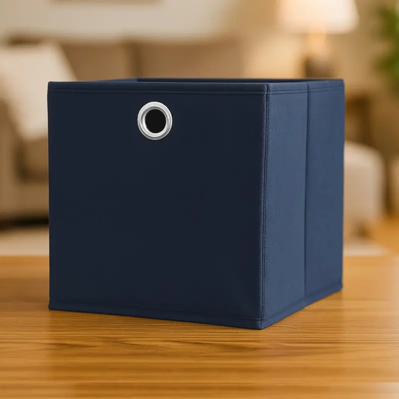 Caja De Multiusos De Tela Color Azul Marino 1