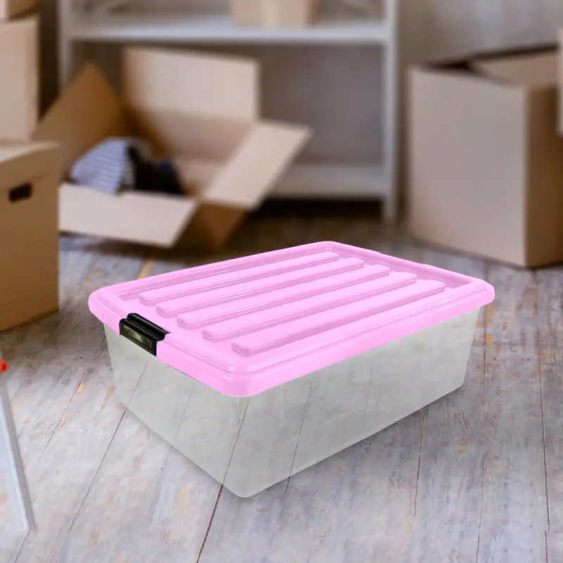 Caja De Plástico Goliat 32 L Color Rosa 2