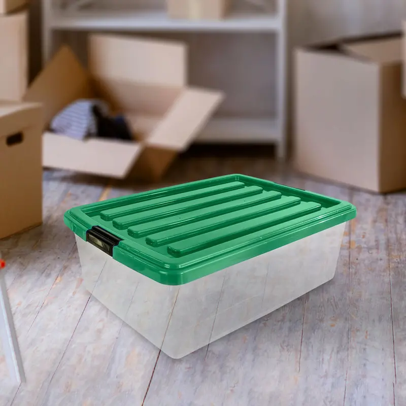 Caja De Plástico Goliat 32 L Color Verde 2