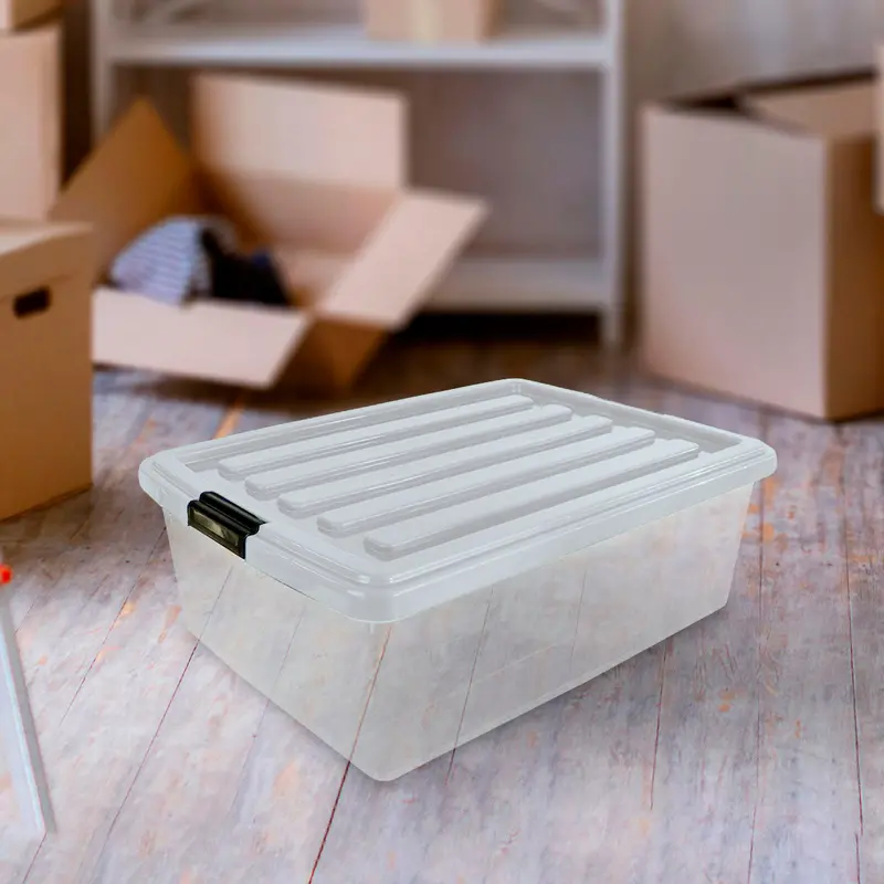 Caja De Plástico Goliat Color Arena 32L 2