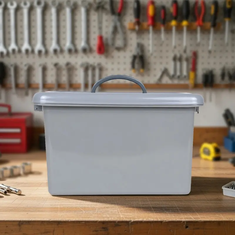 Caja De Plástico Gris, 18 L 1