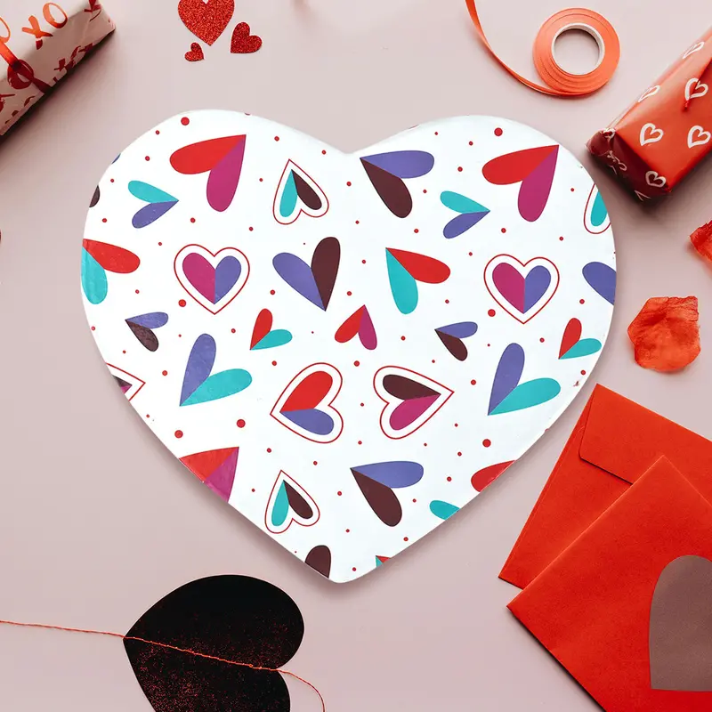Caja De Regalo En Forma De Corazón, Color Blanco 1
