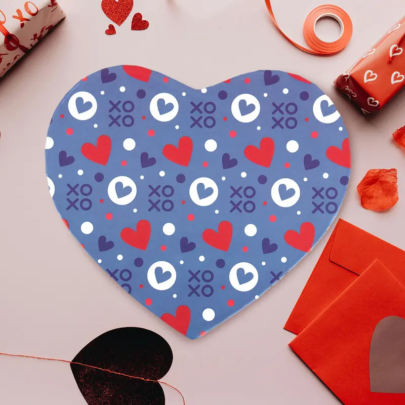 Caja De Regalo En Forma De Corazón, Color Morada 2