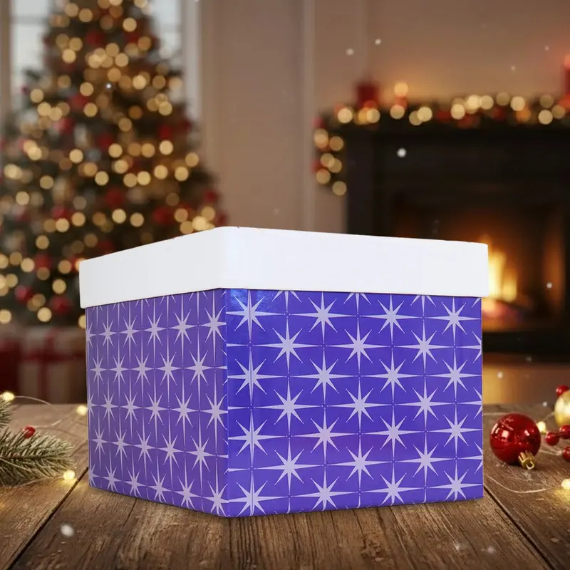 Caja De Regalo Navideña, Diseño Merry Christmas 2