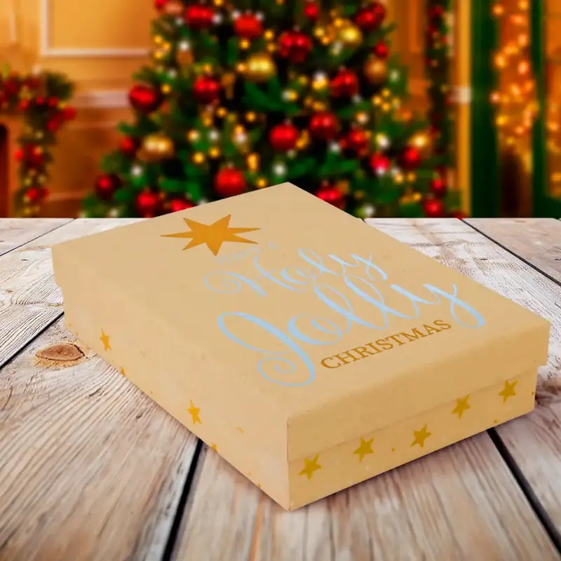 Caja De Regalo Navideña, Holy Jolly, Brillante 2