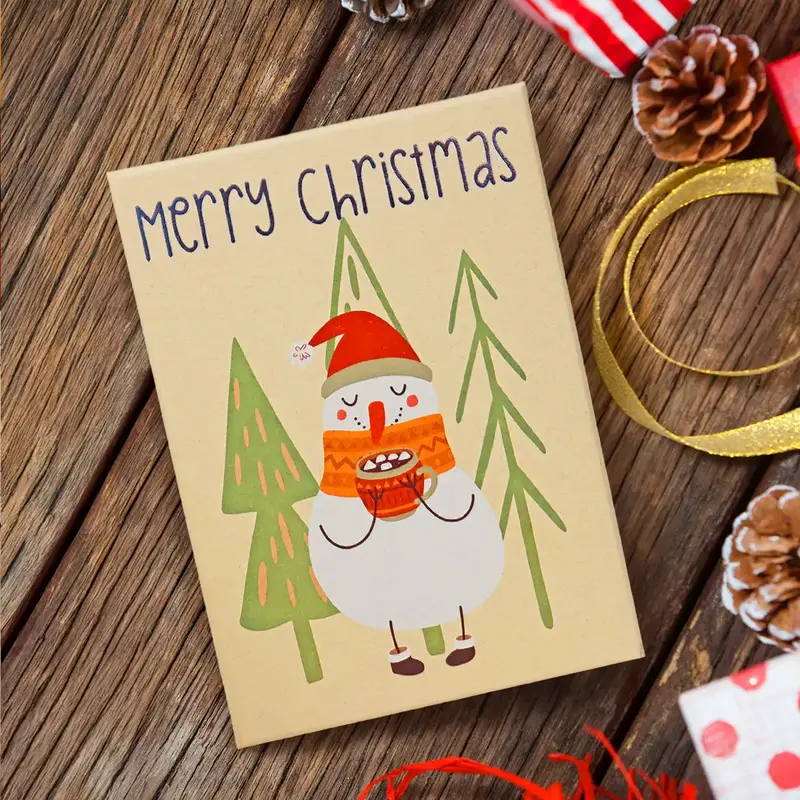 Caja De Regalo Navideña, Merry Christmas, Snowman 1
