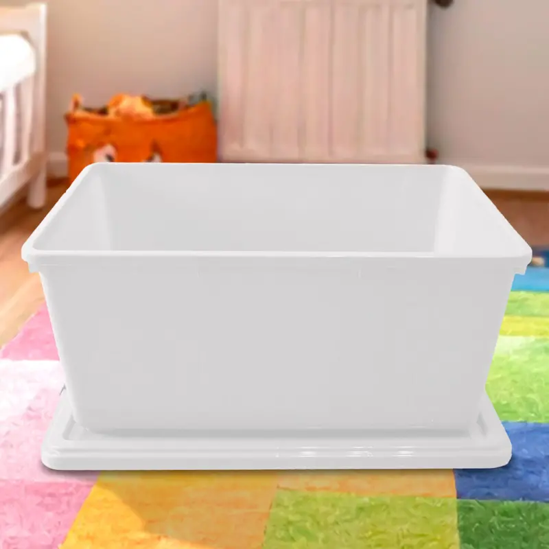 Caja Multiusos De Plástico Con Tapa, Color Gris, 68 L 2