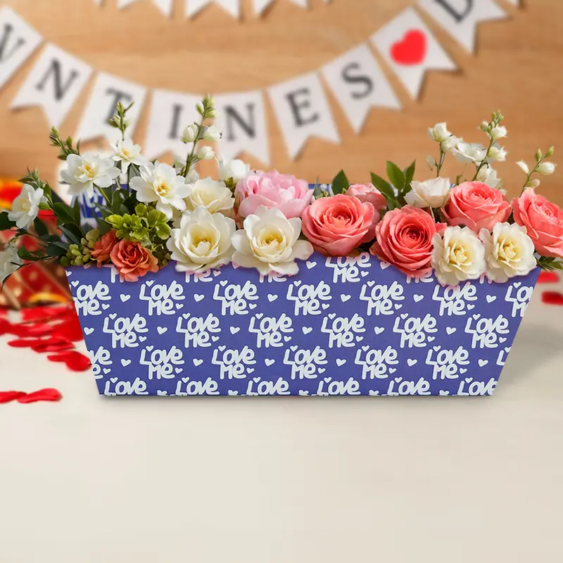 Caja Multiusos Decorada De Love, Color Morado 1