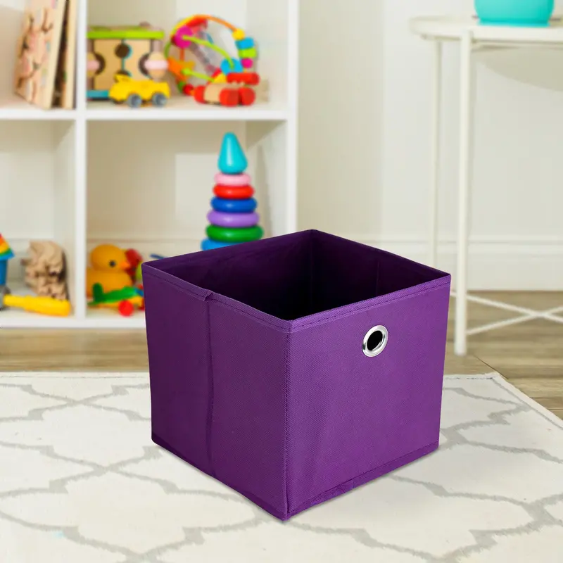Caja Non Woven Color Lila Para Almacenamiento, 20X20cm 1