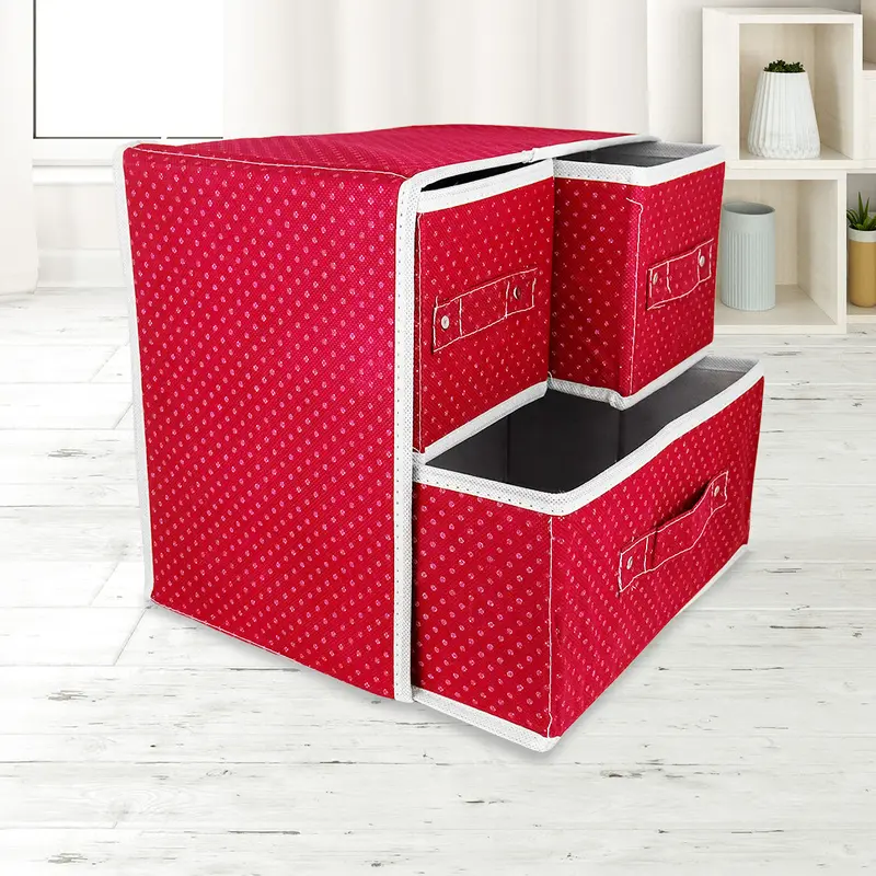 Caja Non Woven Color Rojo Para Almacenamiento 1