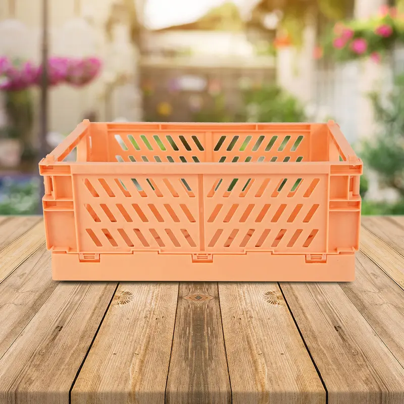Caja Organizadora Armable De Plástico Color Durazno 1