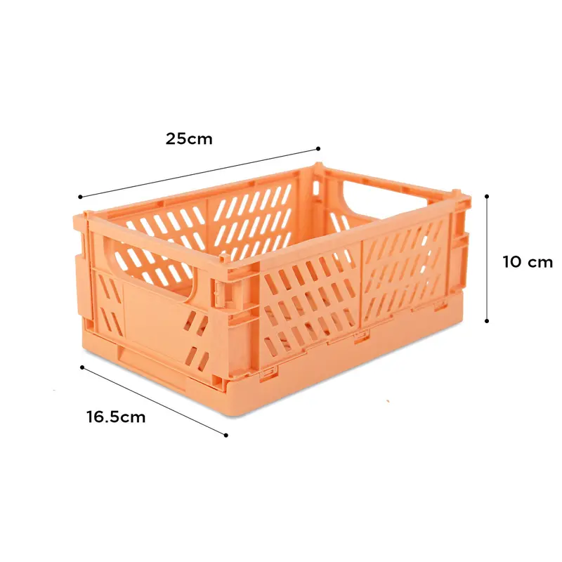 Caja Organizadora Armable De Plástico Color Durazno 2