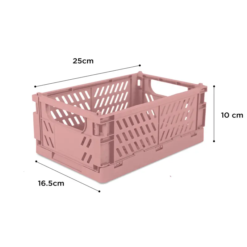 Caja Organizadora Armable De Plástico Color Rosa 2