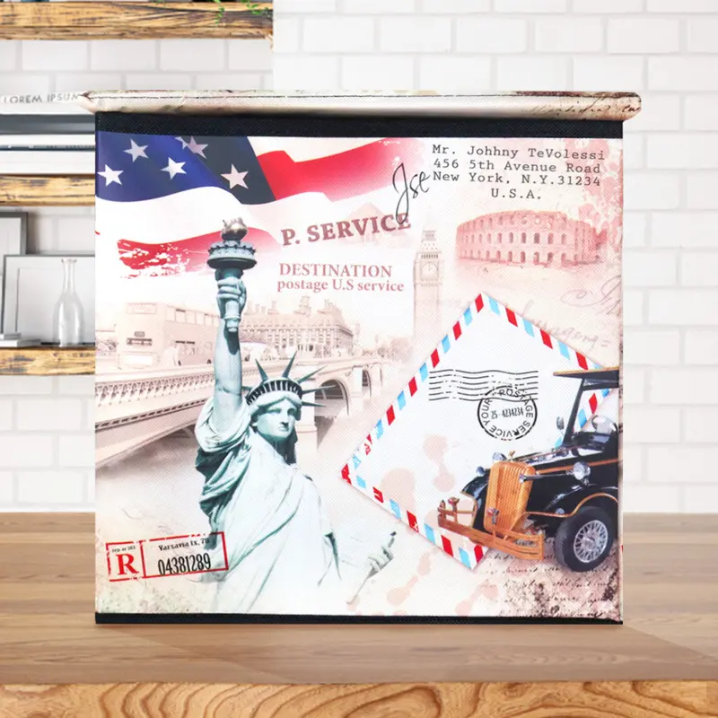 Caja Organizadora Con Diseño De Estados Unidos, Inkanto 2