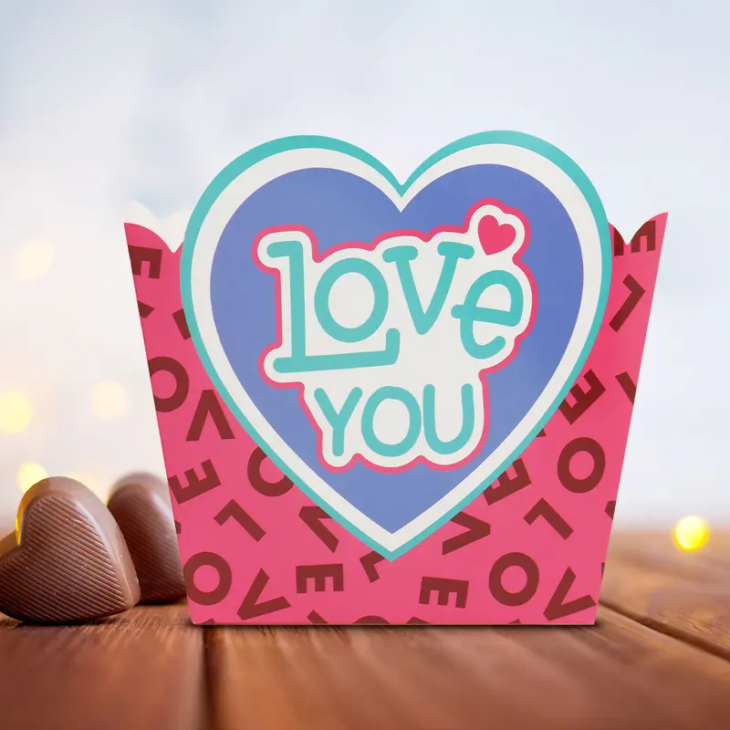 Caja Para Regalo Armable "Love You", 2 Pza. 1