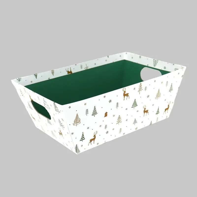 Caja Rectangular Con Diseño Navideño 1
