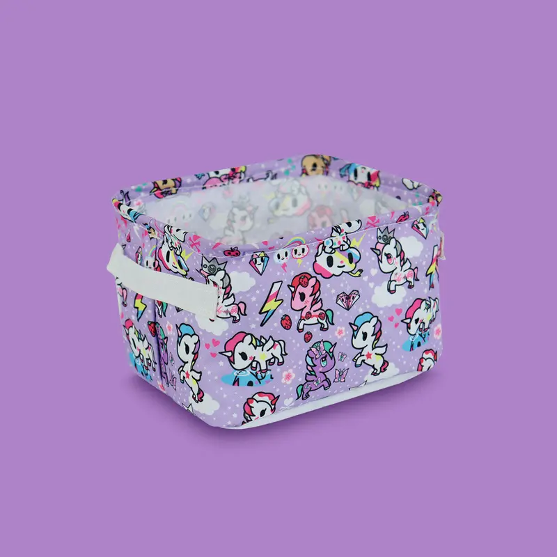 Caja Rectangular Organizadora Multiusos Non Woven Unicornios 20 X 16.5 X 12 Cm 2