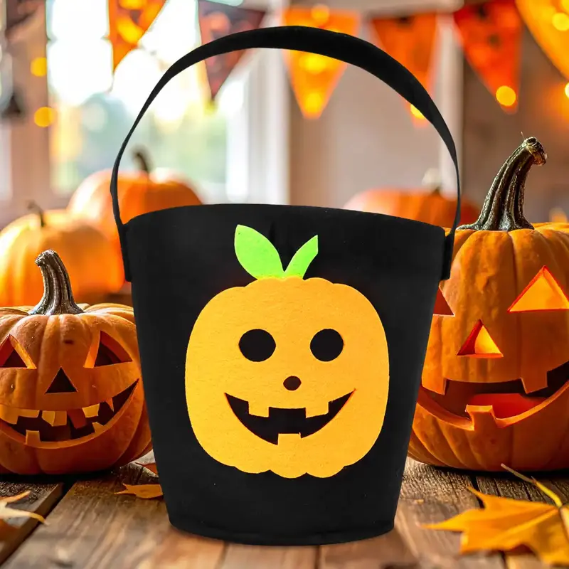 Calabaza, Cubeta De Fieltro Para Dulces 2