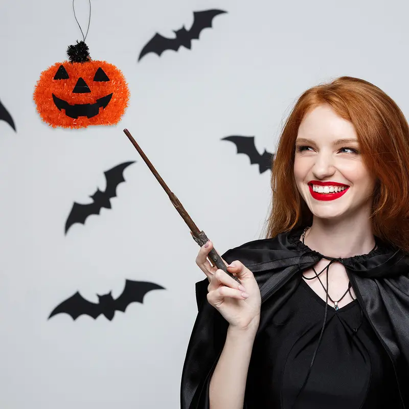 Calabaza De Tinsel Para Halloween 1
