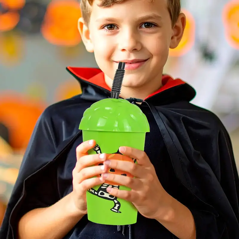 Calabaza, Vaso Con Popote, Halloween 1